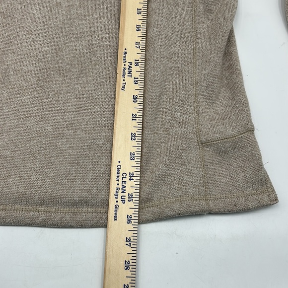 WOOLRICH 1/4 SNAP BUTTON MENS SIZE MEDIUM TAN SWEATER PULLOVER - Picture 5 of 8